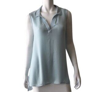 Cloth & Stone Baby Blue Sleeveless Open Back Top